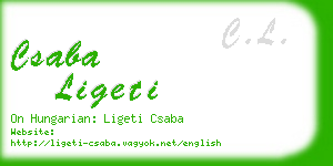 csaba ligeti business card